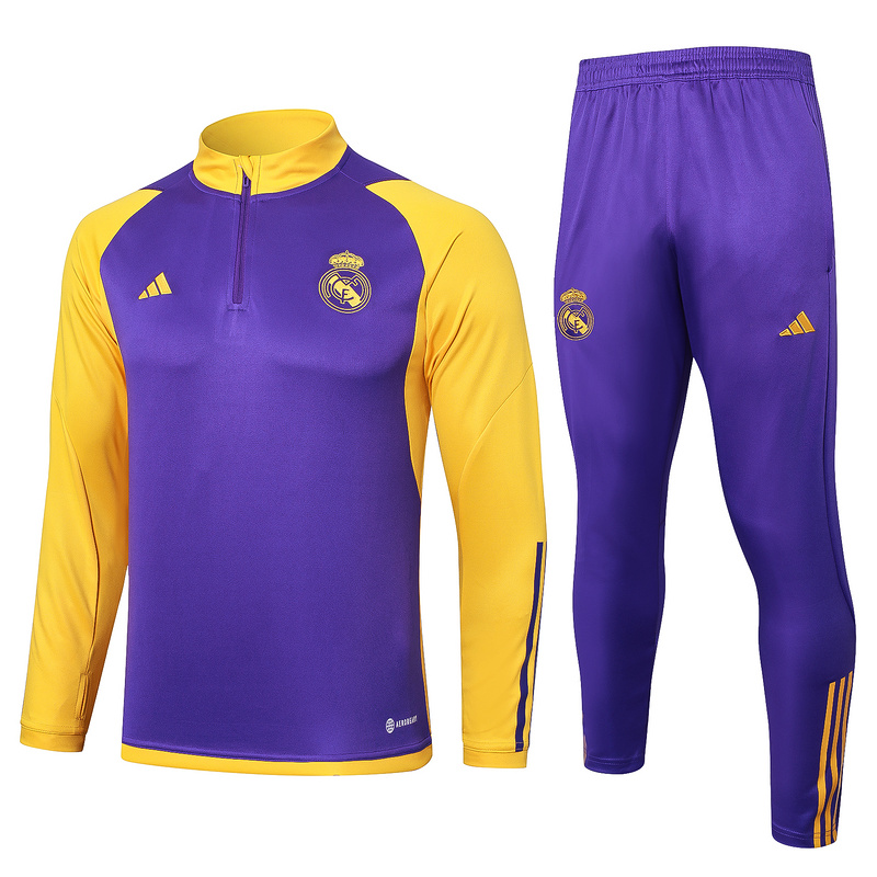 AAA Quality Real Madrid 23/24 Tracksuit - Purple/Yellow